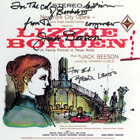 This is the autograph page of Jack Beeson.