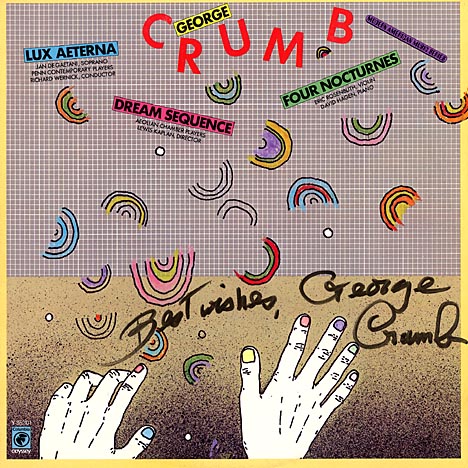 This the autograph page of George Crumb.