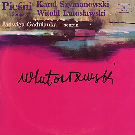 This the autograph page of Witold Lutoslawski.