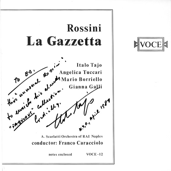 Donated and dedicated to The Durbeck Archive by Italo Tajo.